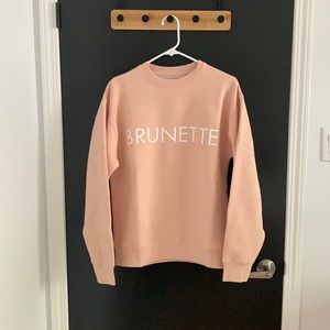 Brunette the label s/m core crew peach cream